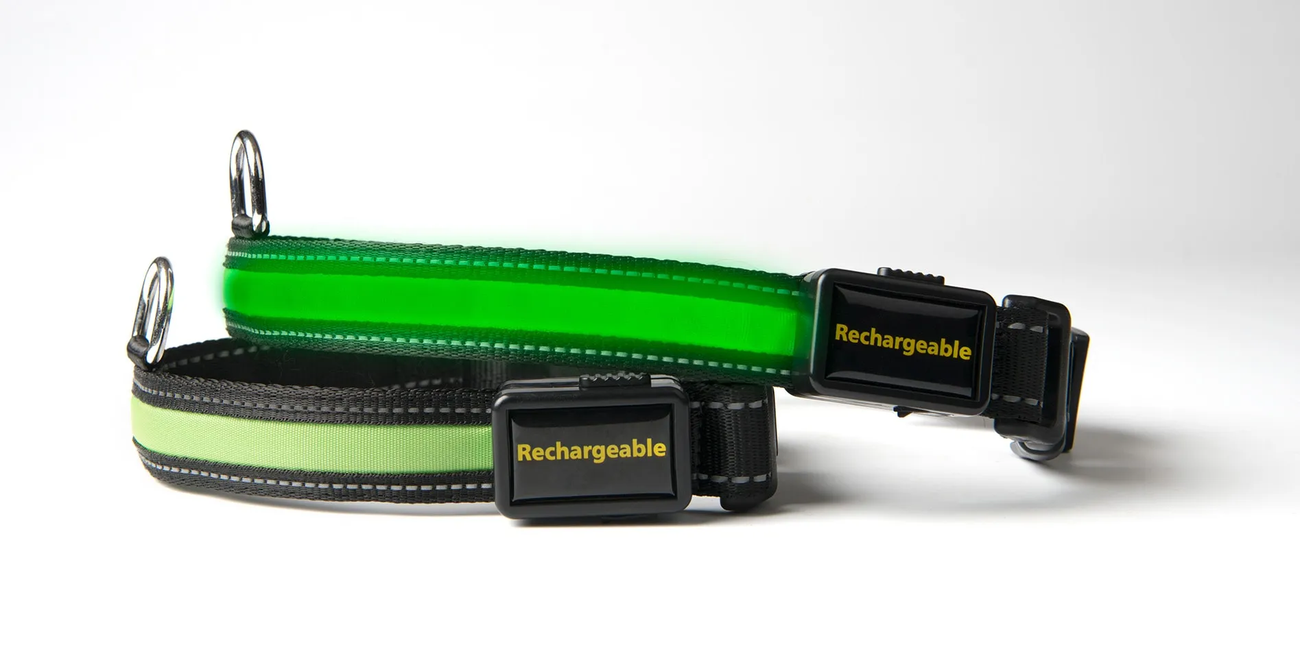 Loomo Moonshine LED Dog Collar Green