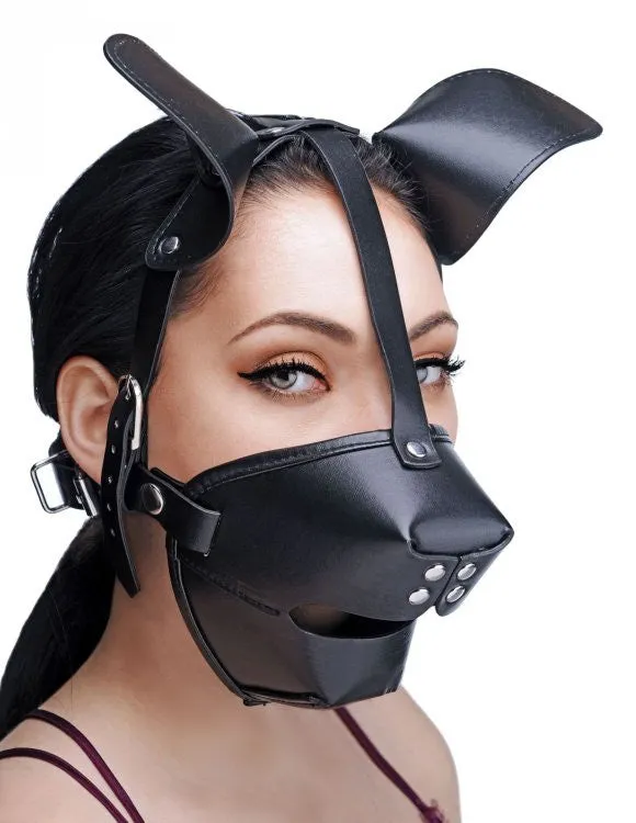 Master Series Puppy Play Hood   Breathable Ball Gag