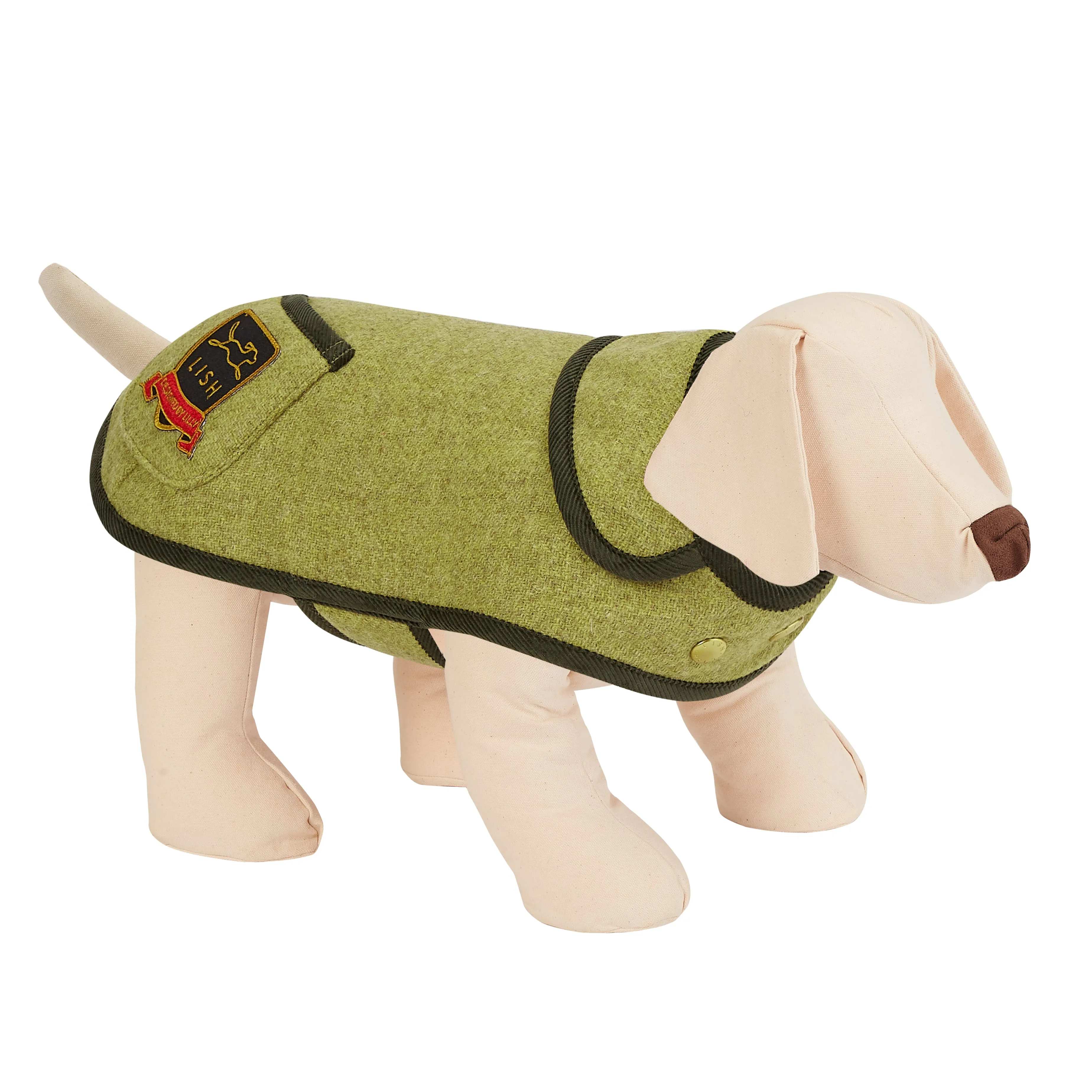 Morris Fern Green Harris Tweed Dog Coat