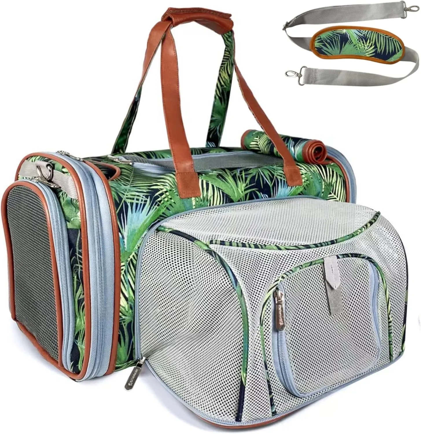 Mr. Peanut's Gold Series Standard Size Expandable Pet Carrier (Tropical)