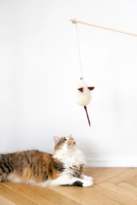 Natural Sheepskin Cat Toy: Mouse