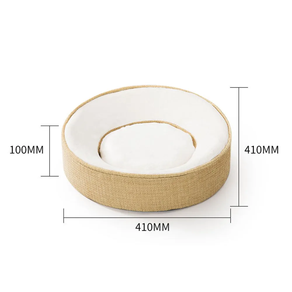 PAWS ASIA Factory Soft Chunky Cute Furcozy Round Memory Foam Cat Bed Mat