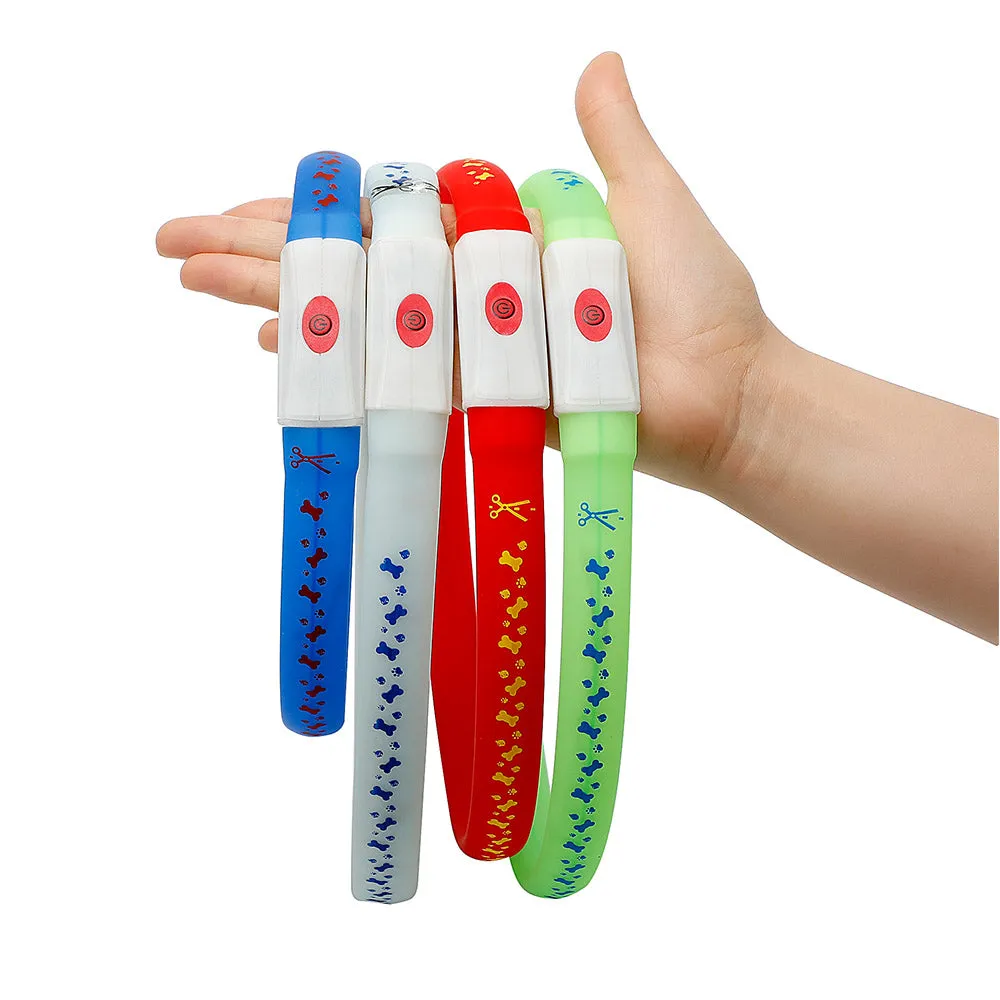 PAWS ASIA Suppliers Wholesale Low Price Outdoor Electric Lighting Dog Cat Pet Collar Led