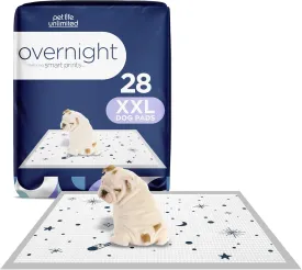 Pet Life Unlimited Overnight Extra Extra Large Puppy Pads, Pee Pads for Dogs, Dog Training Pads - Odor Controlling Dog Pee Pads with Wetness-Activated Fragrance - USA Made - 30" x 36" - 28ct (XXL)