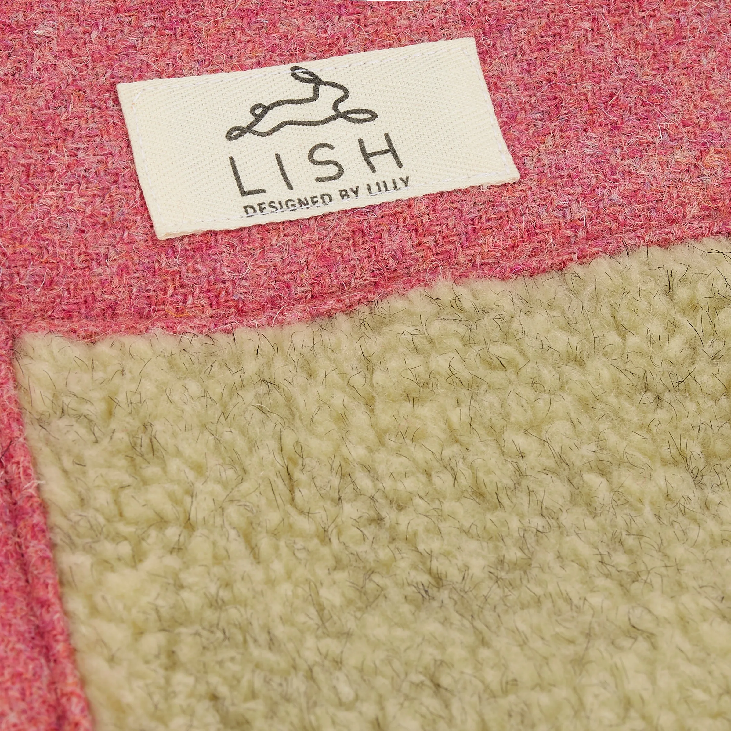 Rose Pink Harris Tweed Luxury Designer Dog Blanket