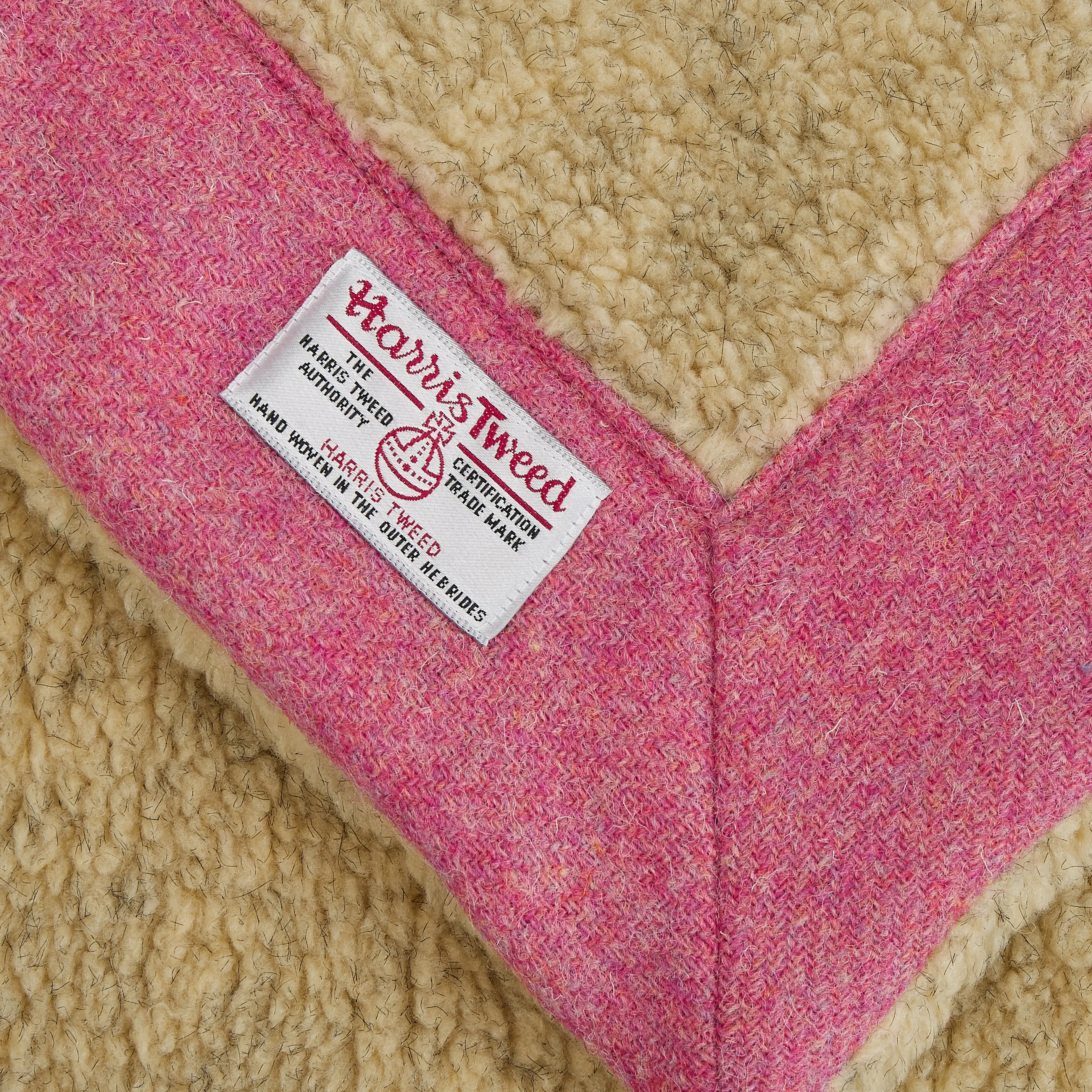 Rose Pink Harris Tweed Luxury Designer Dog Blanket