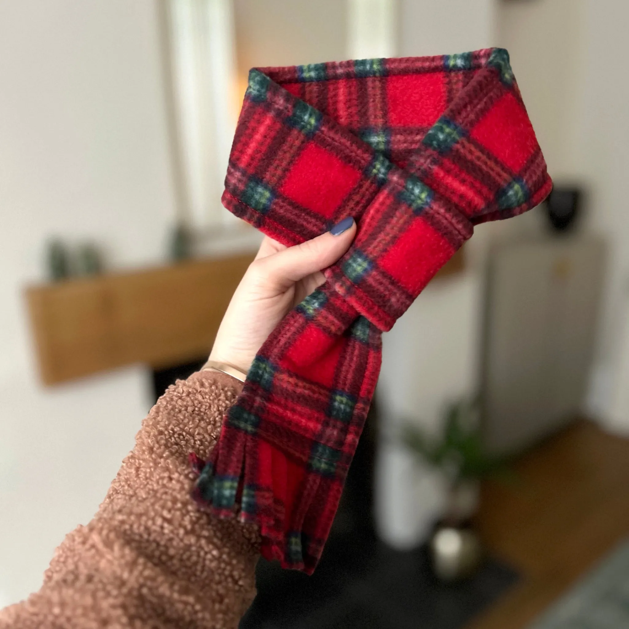 Royal Stewart Highland Tartan Fleece Pet Scarf