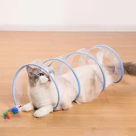 Self-Play Hunting Tunnel Cat Spiral Toy - Indoor Cat Spring Toy Activity Structure, Portable and Foldable Toy