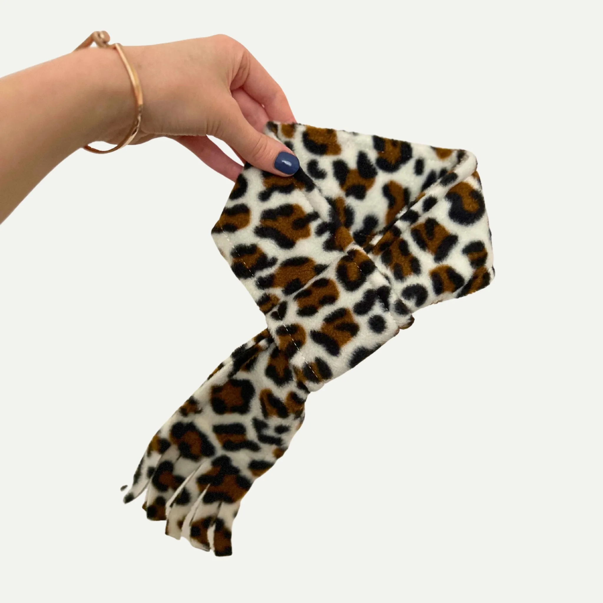 Snow Leopard Fleece Pet Scarf