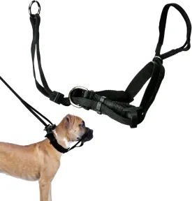 Sporn Medium Dog Head Halter, Black No Pull Harness for Dogs with Thick Padded Nylon to Stop Pulling Instantly, Head Halter Dog No Pull Harness Provides to All Dogs (Large)