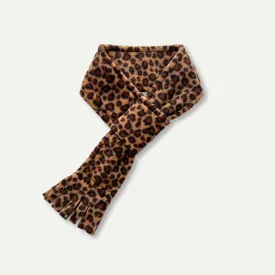 Tawny Brown Leopard Fleece Pet Scarf