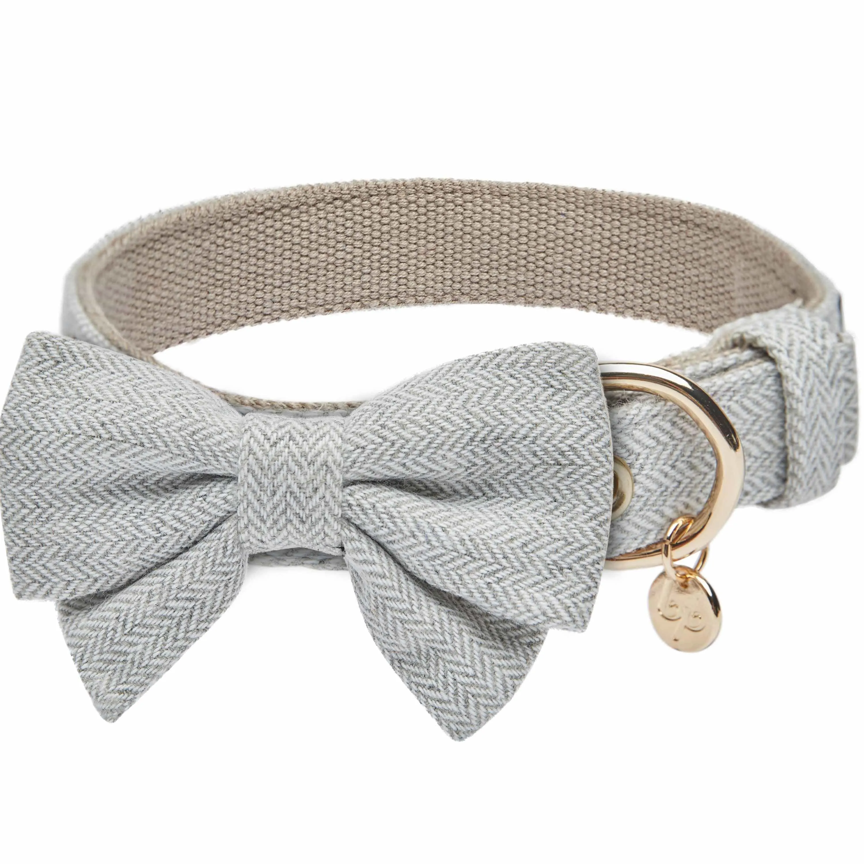 Textured Tweed Dog Collar