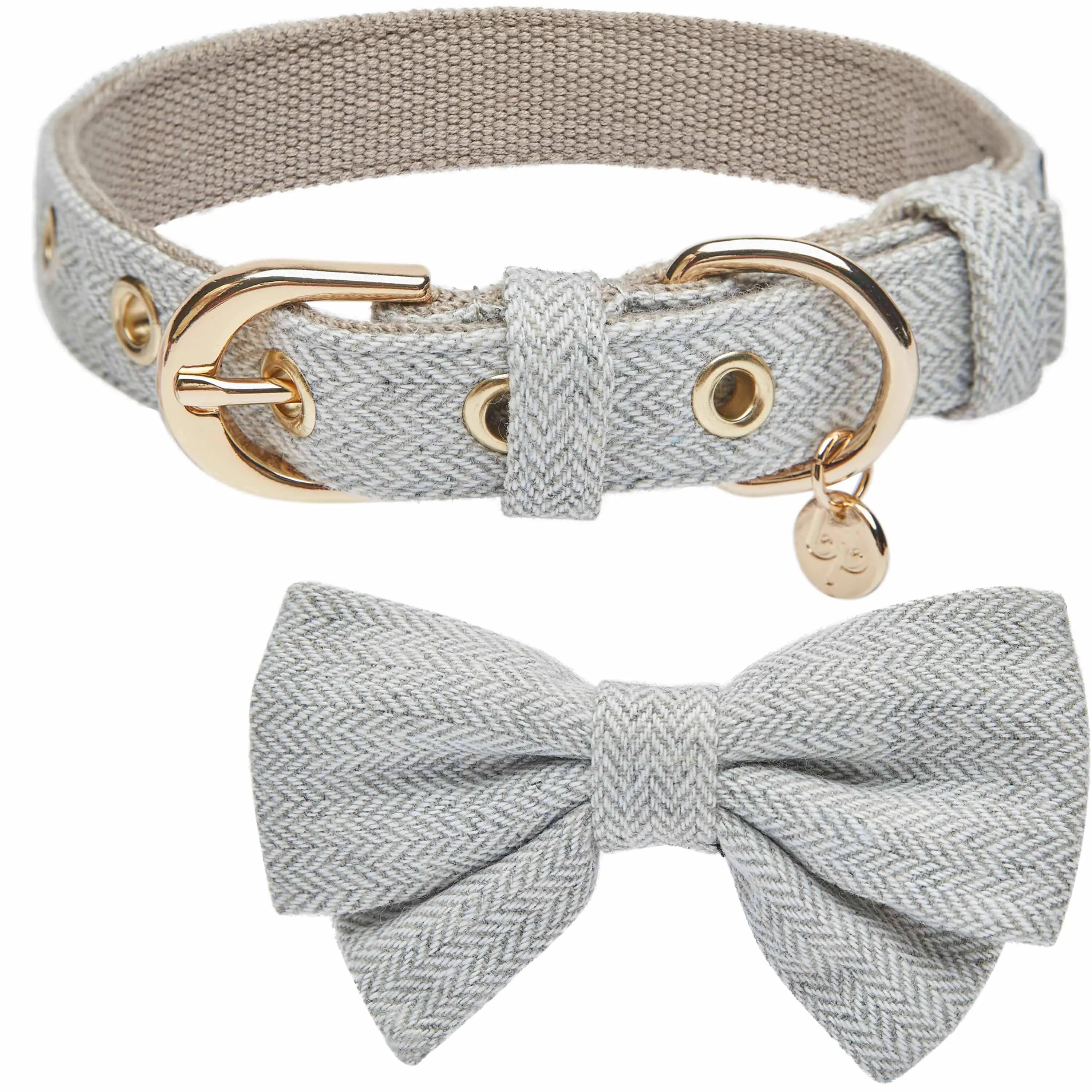 Textured Tweed Dog Collar