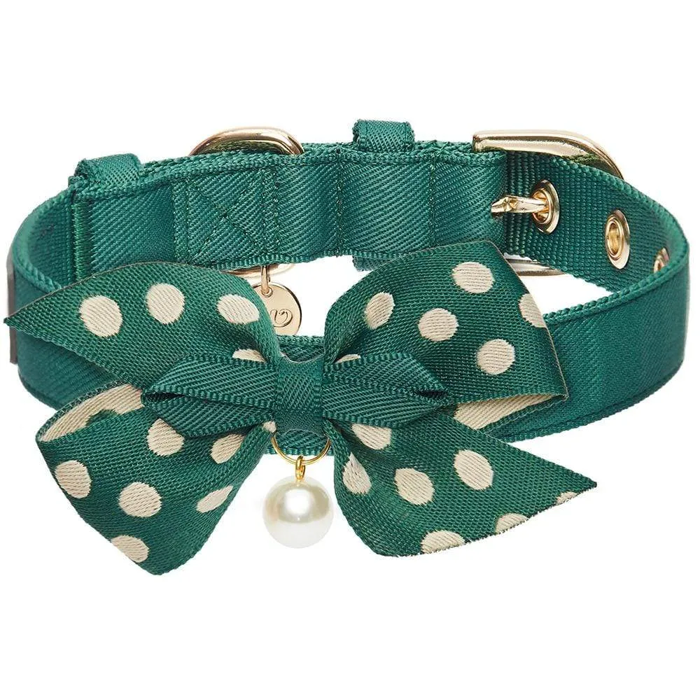 The Most Coveted Dog Collar with Bowtie & Pearl