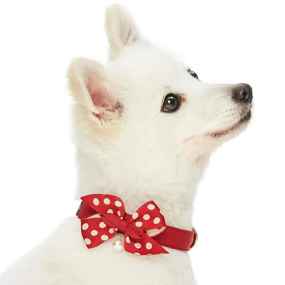 The Most Coveted Dog Collar with Bowtie & Pearl