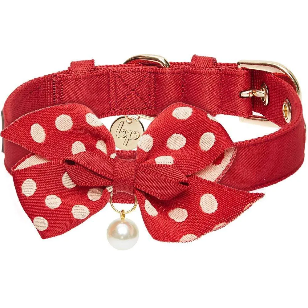 The Most Coveted Dog Collar with Bowtie & Pearl