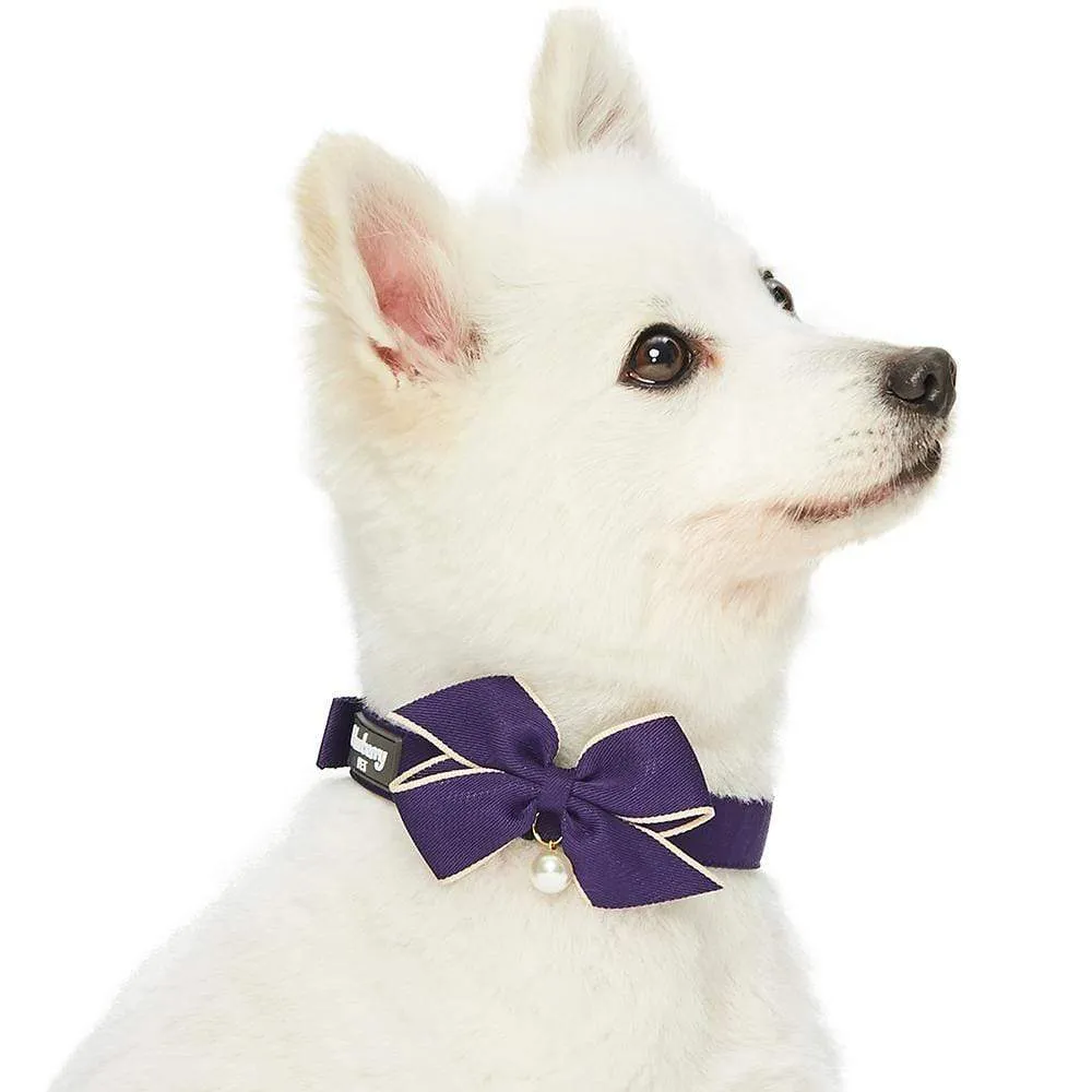 The Most Coveted Dog Collar with Bowtie & Pearl