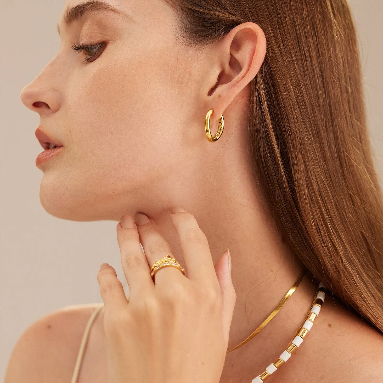 Tunnel Hoop Earrings