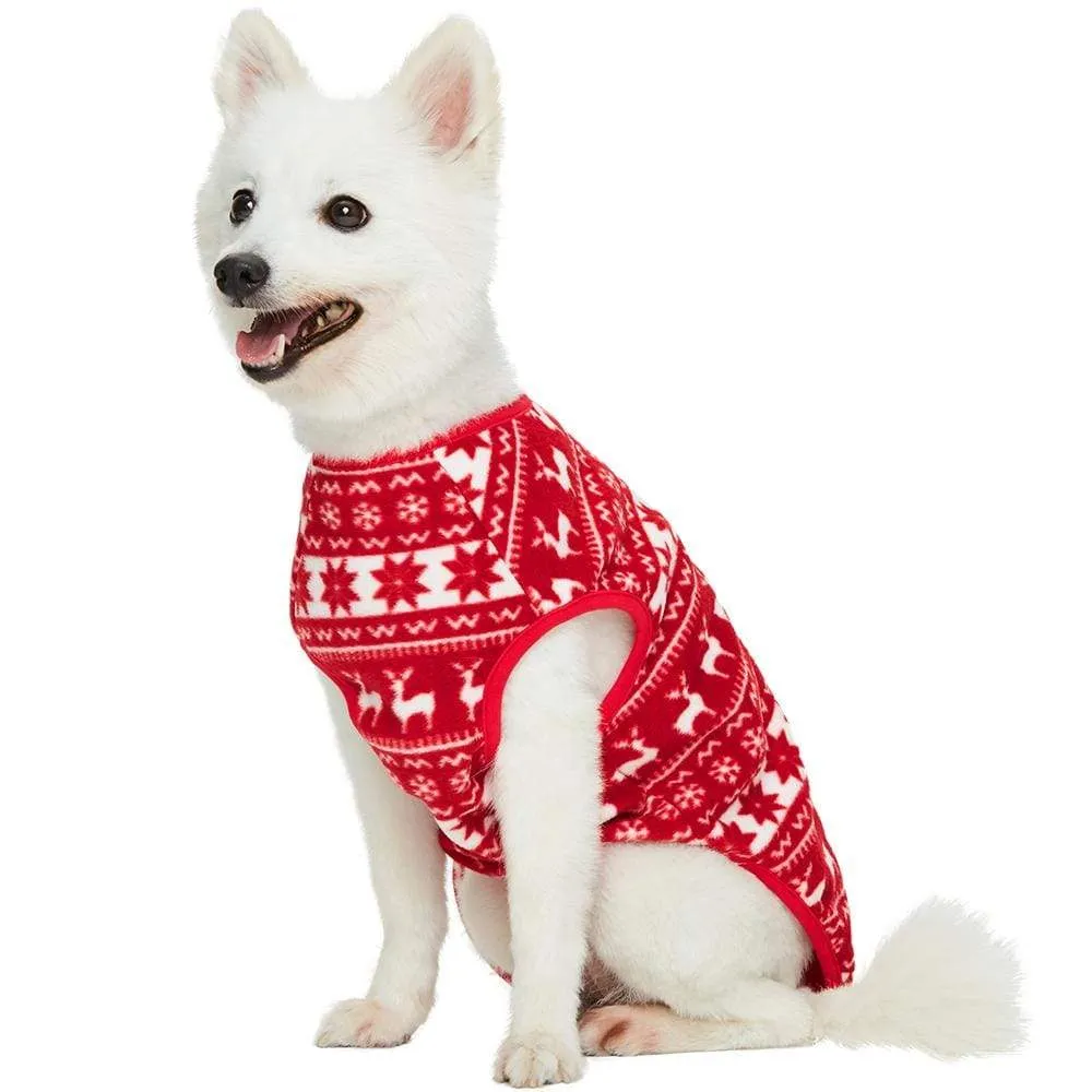 Ultra-soft Fleece Christmas Dog Sweater