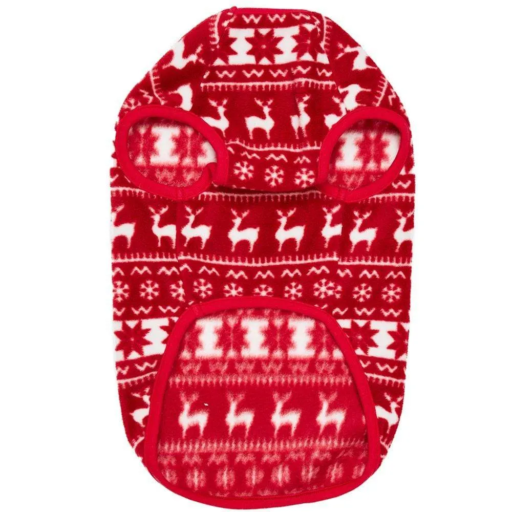Ultra-soft Fleece Christmas Dog Sweater